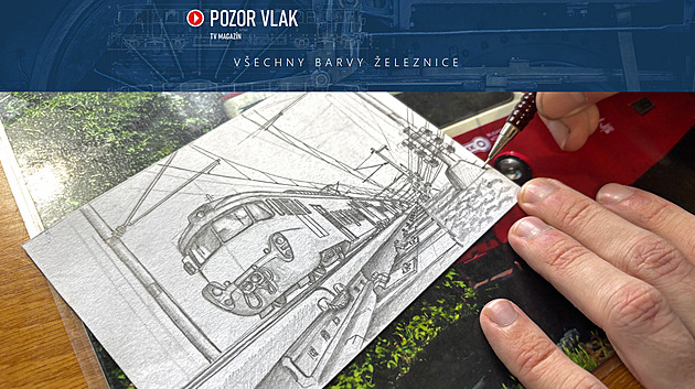POZOR VLAK: Matoušovy kreslené pohledy si získaly srdce fanoušků železnice